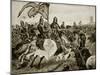 The Battle of Crecy, 26th August 1346, Illustration from The History of the Nation-Richard Caton Woodville-Mounted Giclee Print