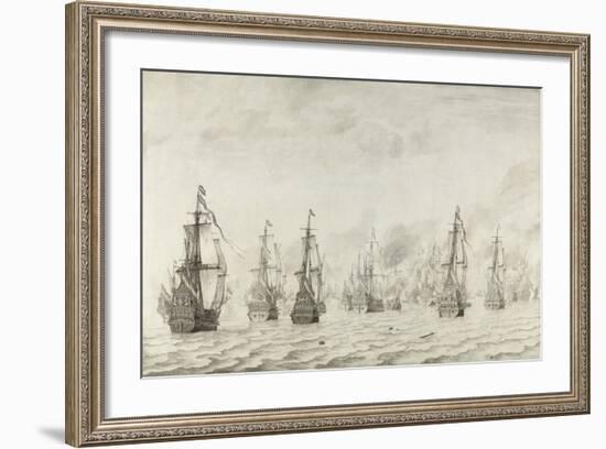 The Battle of Dunkirk, 1659-Willem van de Bettes the Younger-Framed Giclee Print