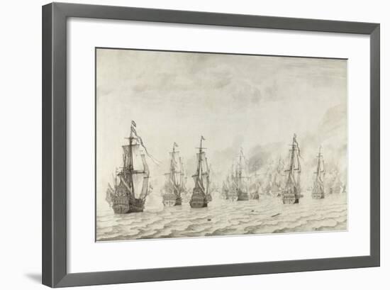 The Battle of Dunkirk, 1659-Willem van de Bettes the Younger-Framed Giclee Print