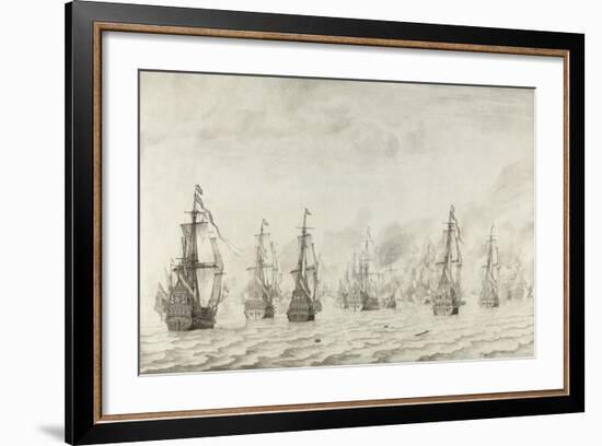 The Battle of Dunkirk, 1659-Willem van de Bettes the Younger-Framed Giclee Print