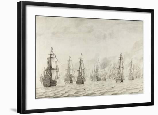 The Battle of Dunkirk, 1659-Willem van de Bettes the Younger-Framed Giclee Print