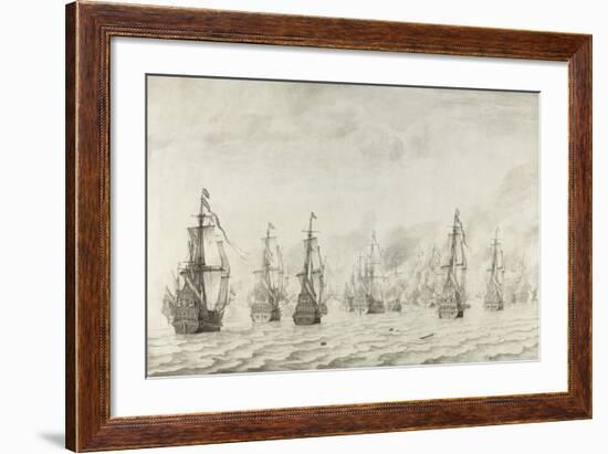 The Battle of Dunkirk, 1659-Willem van de Bettes the Younger-Framed Giclee Print