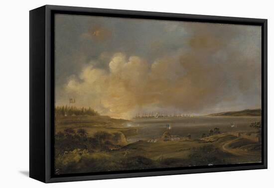 The Battle of Fort Mchenry-Alfred Jacob Miller-Framed Premier Image Canvas