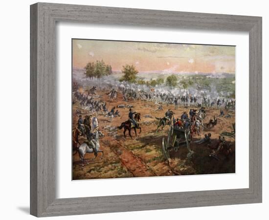 The Battle of Gettysburg, July 1St-3rd 1863-Henry Alexander Ogden-Framed Giclee Print