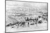 The Battle of Gettysburg - View from the Summit of Little Round Top on the Evening of July 2, 1863-Edwin Forbes-Mounted Giclee Print