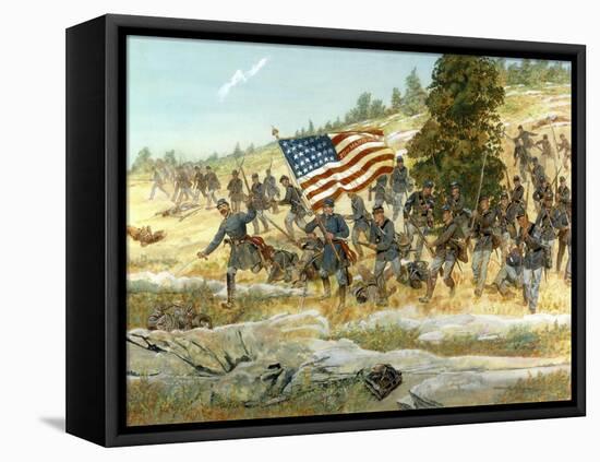 The Battle of Gettysburg-null-Framed Premier Image Canvas