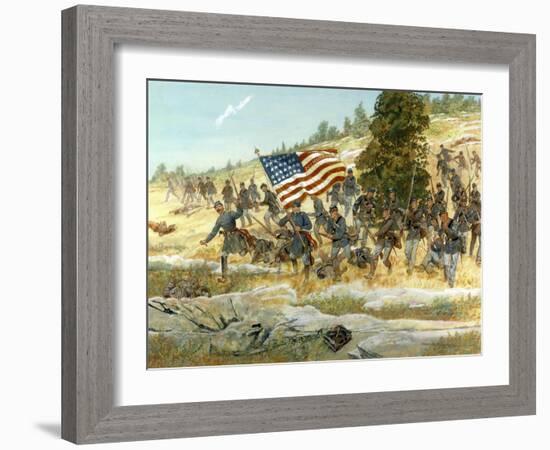 The Battle of Gettysburg-null-Framed Giclee Print