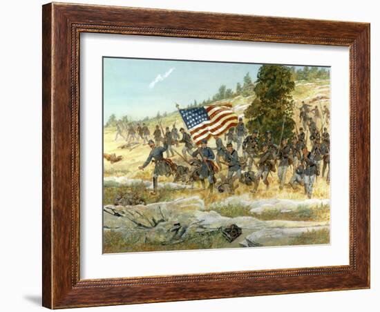 The Battle of Gettysburg-null-Framed Giclee Print