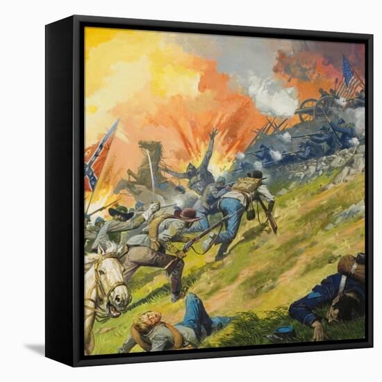 The Battle of Gettysburg-Severino Baraldi-Framed Premier Image Canvas