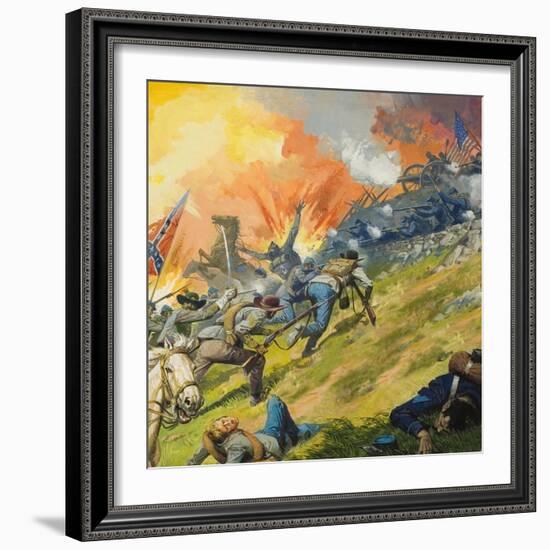 The Battle of Gettysburg-Severino Baraldi-Framed Giclee Print