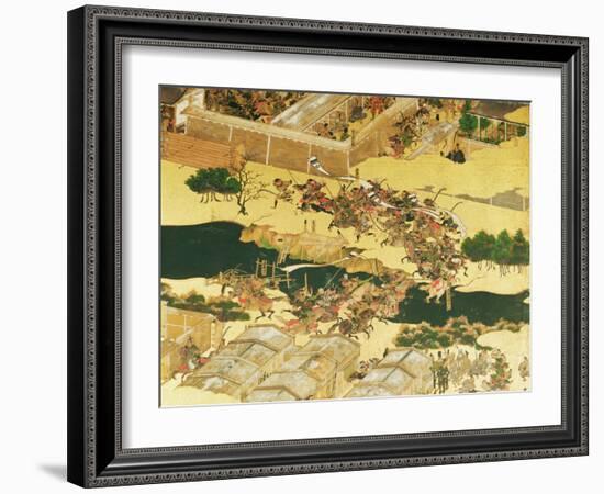 The Battle of Hogen from a Screen, Momayama Period-Japanese School-Framed Giclee Print