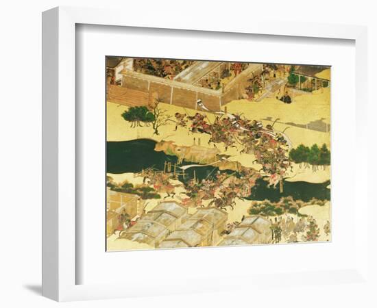 The Battle of Hogen from a Screen, Momayama Period-Japanese School-Framed Giclee Print