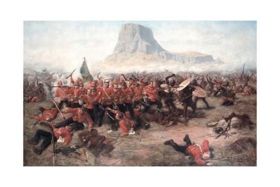 The Battle of Isandlwana: the Last Stand of the 24th Regiment of Foot (South Welsh Borderers)…' Giclee Print - Charles Edwin Fripp | Art.com