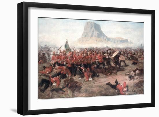 The Battle of Isandlwana: the Last Stand of the 24th Regiment of Foot (South Welsh Borderers)…-Charles Edwin Fripp-Framed Giclee Print