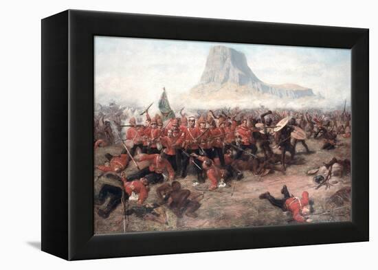 The Battle of Isandlwana: the Last Stand of the 24th Regiment of Foot (South Welsh Borderers)…-Charles Edwin Fripp-Framed Premier Image Canvas