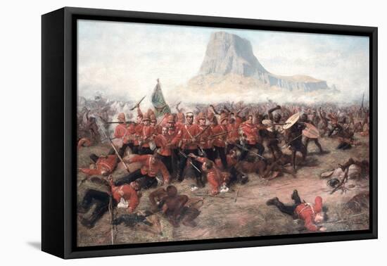 The Battle of Isandlwana: the Last Stand of the 24th Regiment of Foot (South Welsh Borderers)…-Charles Edwin Fripp-Framed Premier Image Canvas