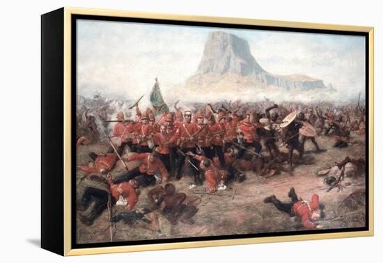 The Battle of Isandlwana: the Last Stand of the 24th Regiment of Foot (South Welsh Borderers)…-Charles Edwin Fripp-Framed Premier Image Canvas