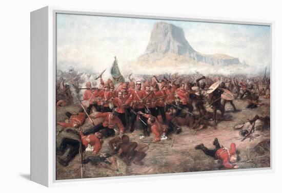 The Battle of Isandlwana: the Last Stand of the 24th Regiment of Foot (South Welsh Borderers)…-Charles Edwin Fripp-Framed Premier Image Canvas