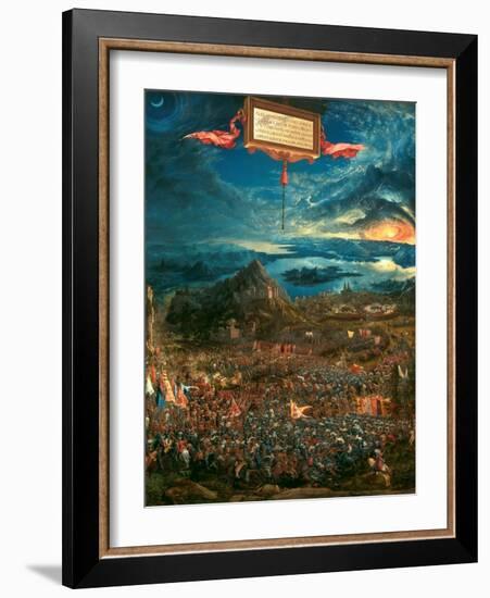 The Battle of Issus 333 B.C. (The Victory of Alexander the Great), 1529-Albrecht Altdorfer-Framed Premium Giclee Print