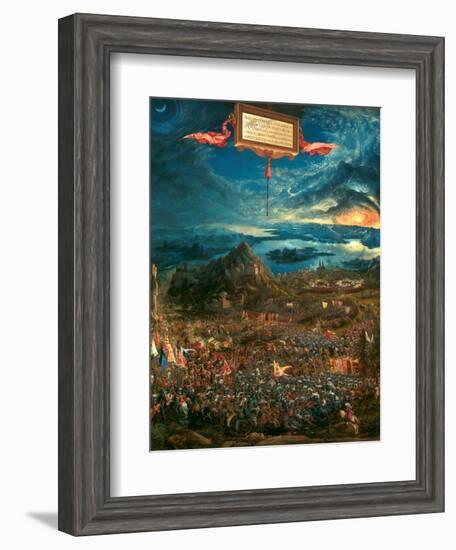 The Battle of Issus 333 B.C. (The Victory of Alexander the Great), 1529-Albrecht Altdorfer-Framed Giclee Print