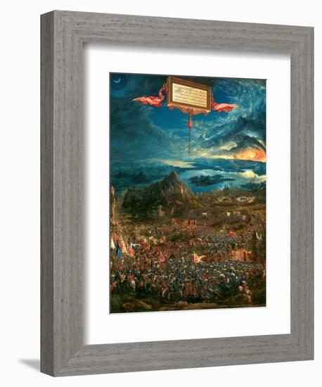 The Battle of Issus 333 B.C. (The Victory of Alexander the Great), 1529-Albrecht Altdorfer-Framed Giclee Print