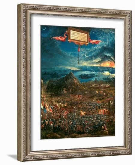 The Battle of Issus 333 B.C. (The Victory of Alexander the Great), 1529-Albrecht Altdorfer-Framed Giclee Print