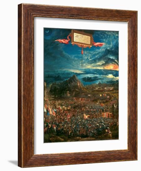 The Battle of Issus 333 B.C. (The Victory of Alexander the Great), 1529-Albrecht Altdorfer-Framed Giclee Print