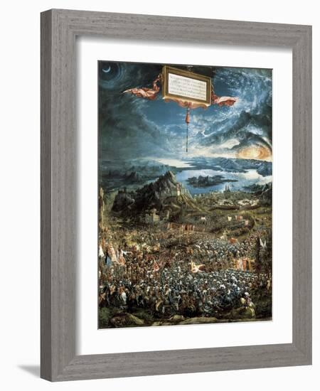 The Battle of Issus, or the Victory of Alexander the Great-Albrecht Altdorfer-Framed Art Print