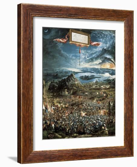 The Battle of Issus, or the Victory of Alexander the Great-Albrecht Altdorfer-Framed Art Print