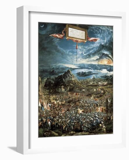 The Battle of Issus, or the Victory of Alexander the Great-Albrecht Altdorfer-Framed Art Print