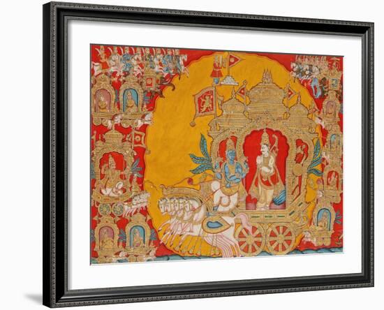 The Battle of Kurukshetra, from Mysore, India, 1800-25-null-Framed Giclee Print