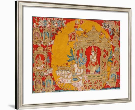 The Battle of Kurukshetra, from Mysore, India, 1800-25-null-Framed Giclee Print