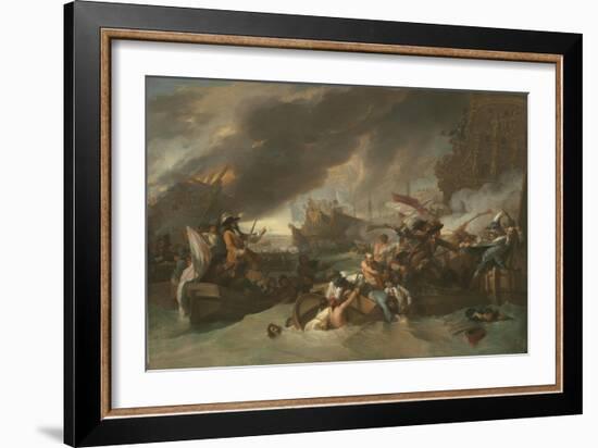 The Battle of La Hogue, c.1778-Benjamin West-Framed Giclee Print