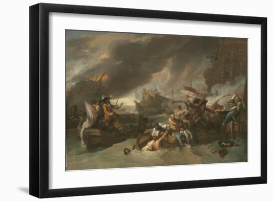 The Battle of La Hogue, c.1778-Benjamin West-Framed Giclee Print