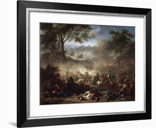 The Battle of Lesnaya, 1717-Jean-Marc Nattier-Framed Giclee Print