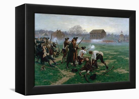 The Battle of Lexington, 19th April 1775, 1910-William Barnes Wollen-Framed Premier Image Canvas