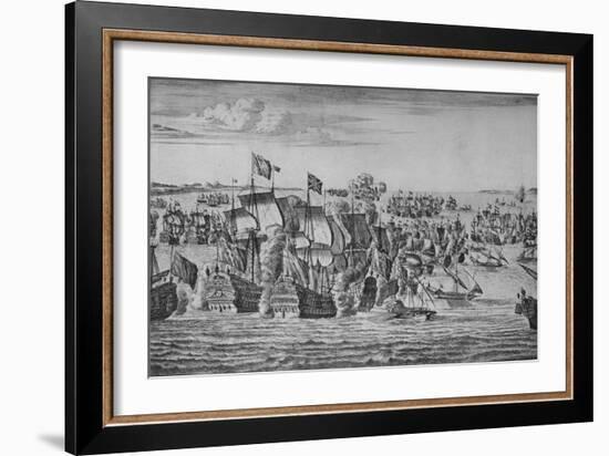 'The Battle of Malaga', c1704-Isaac Sailmaker-Framed Giclee Print