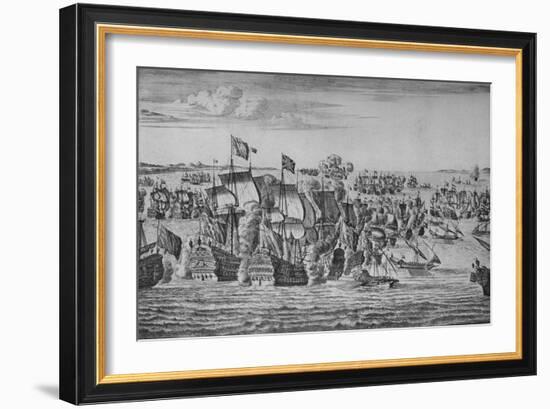 'The Battle of Malaga', c1704-Isaac Sailmaker-Framed Giclee Print