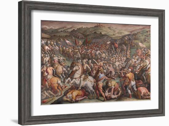 The Battle of Marciano in Val Di Chiana, 1570-1571-Giorgio Vasari-Framed Giclee Print