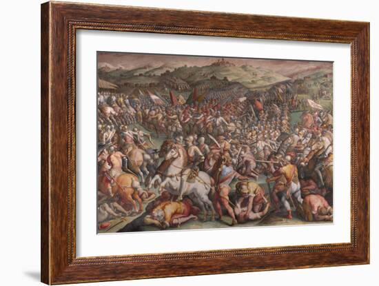 The Battle of Marciano in Val Di Chiana, 1570-1571-Giorgio Vasari-Framed Giclee Print