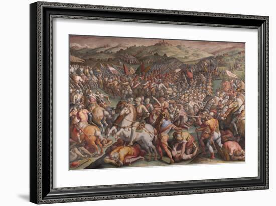 The Battle of Marciano in Val Di Chiana, 1570-1571-Giorgio Vasari-Framed Giclee Print