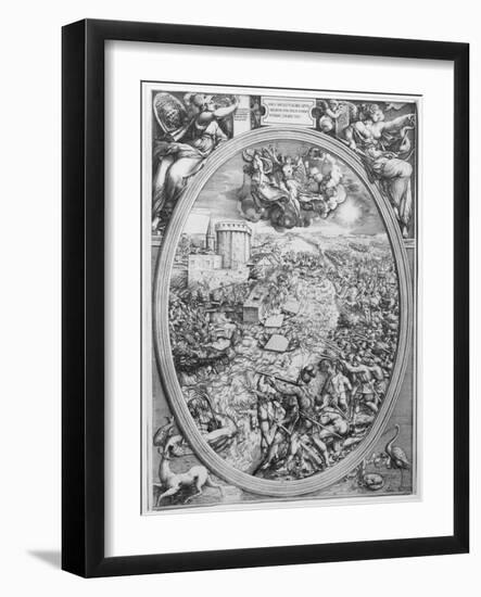 The Battle of Muehlberg, 24 April 1547, 1551-Enea Vico-Framed Giclee Print