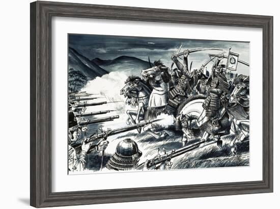 The Battle of Nagashino in 1575-Dan Escott-Framed Giclee Print