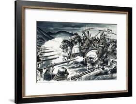 The Battle of Nagashino in 1575-Dan Escott-Framed Giclee Print