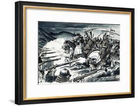 The Battle of Nagashino in 1575-Dan Escott-Framed Giclee Print