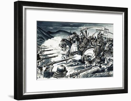 The Battle of Nagashino in 1575-Dan Escott-Framed Giclee Print