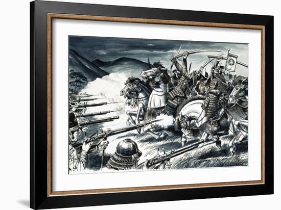 The Battle of Nagashino in 1575-Dan Escott-Framed Giclee Print