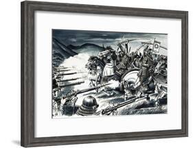 The Battle of Nagashino in 1575-Dan Escott-Framed Giclee Print