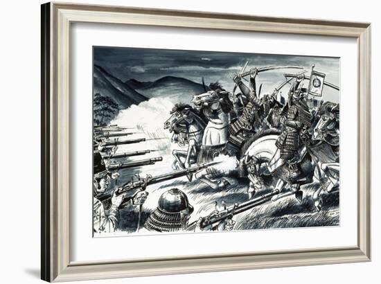 The Battle of Nagashino in 1575-Dan Escott-Framed Giclee Print