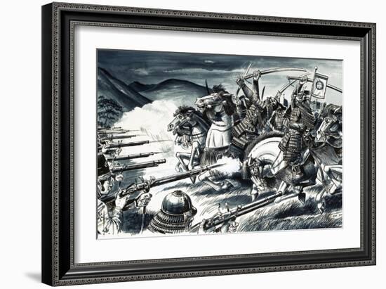 The Battle of Nagashino in 1575-Dan Escott-Framed Giclee Print